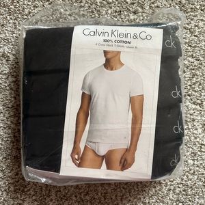 Calvin Klein Men's 4 pk Crew Tee Shirts Classic Fit 100% Cotton